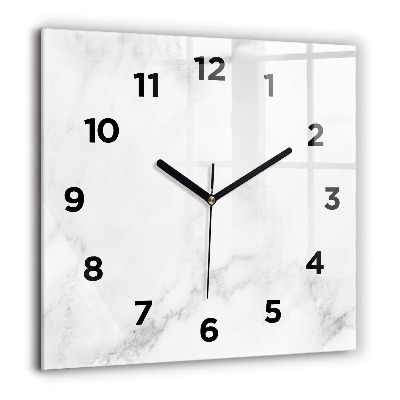 Szögletes fali üvegóra 60x60 Elegáns márvány