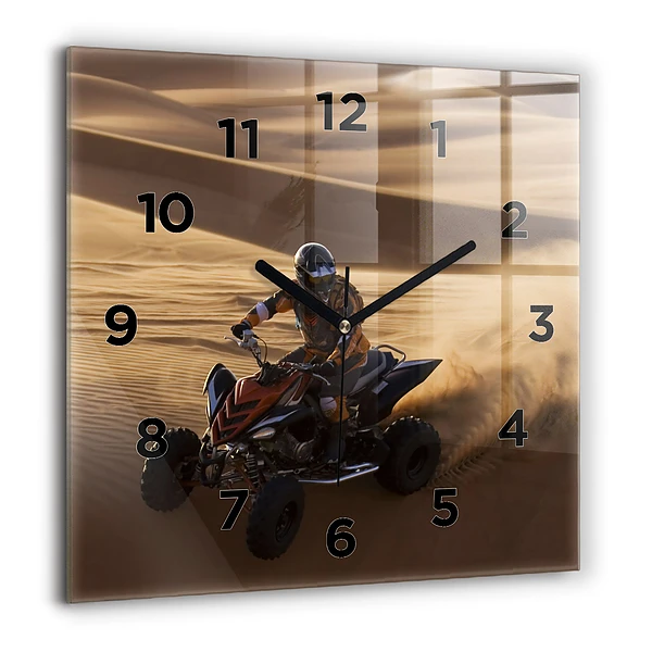 Szögletes üvegóra 60x60 Quad a sivatagban