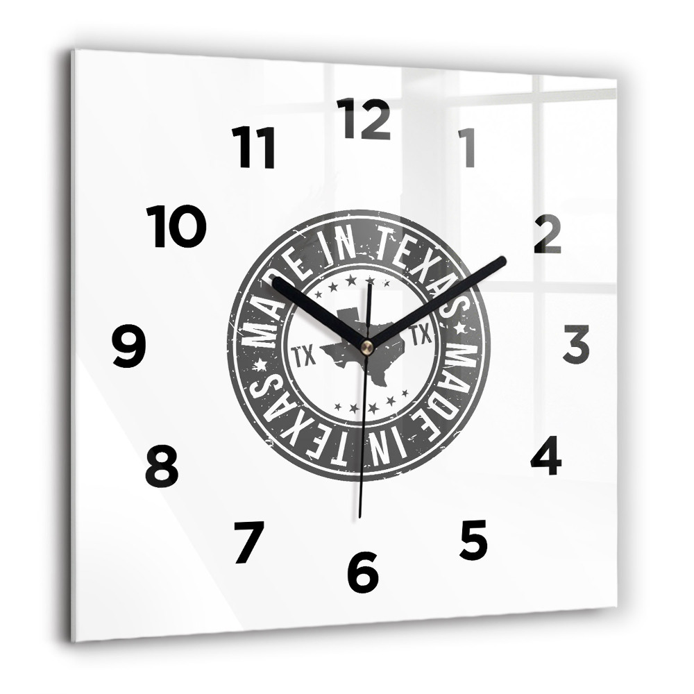 Négyzet alakú üvegóra 60x60 Texas bélyegző
