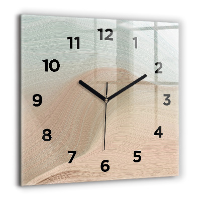 Négyzet alakú üvegóra 60x60 Hullám absztrakció