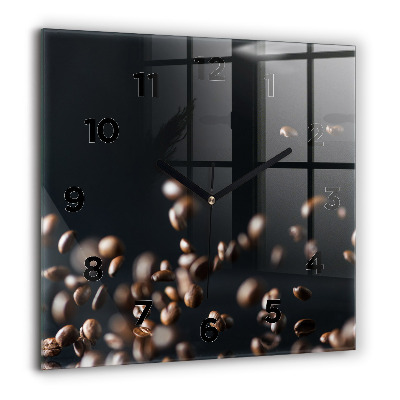 Négyzet alakú üvegóra 60x60 Kávébabok