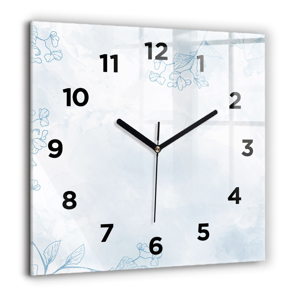 Négyzet alakú üvegóra 60x60 Növények vázlata