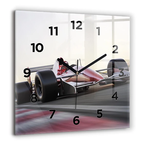 Négyzetes üvegóra 60x60 Sport versenyautó