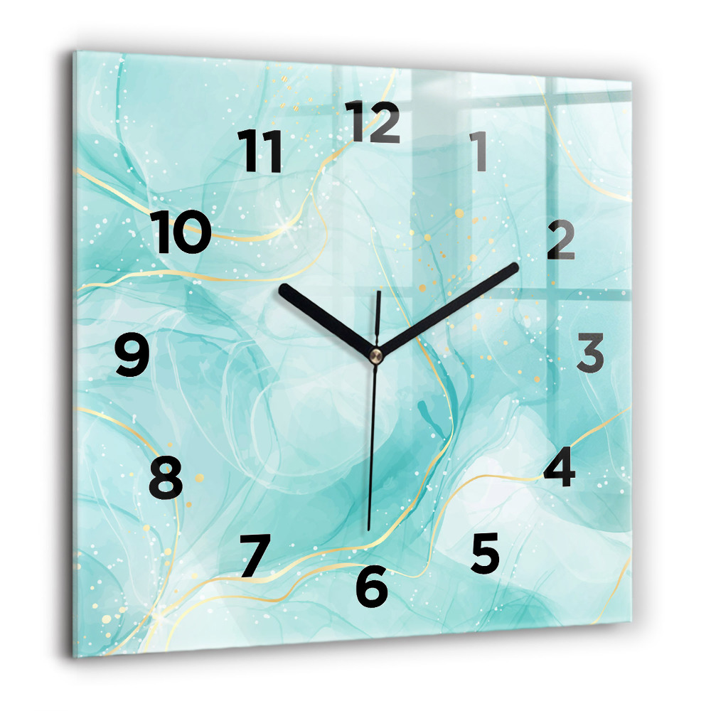 Négyzetes üvegóra 60x60 Absztrakt márvány