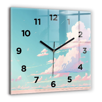 Négyzet alakú üvegóra 60x60 Pasztell égbolt színe