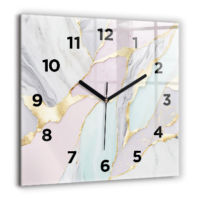 Szögletes üvegóra 60x60 Márvány minta