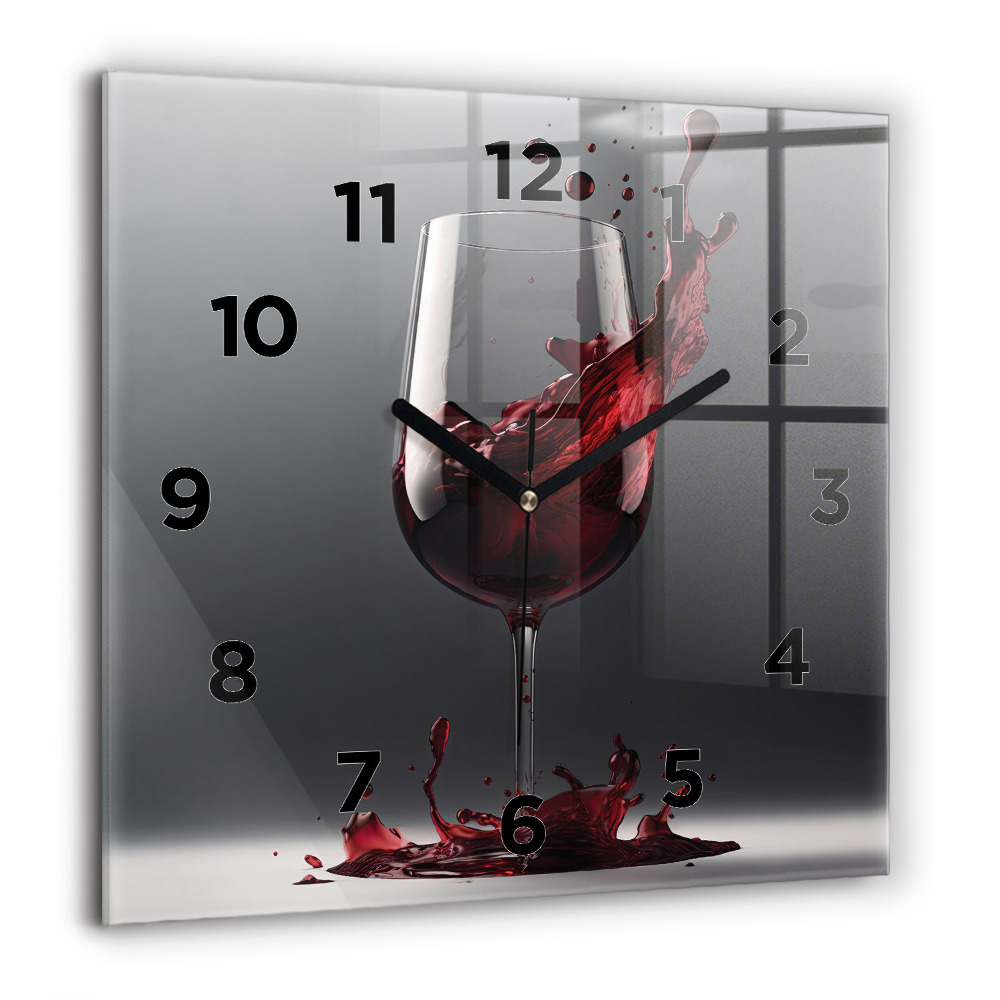 Négyzet alakú üvegóra 60x60 Vörösboros lámpa