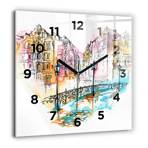 Négyzet alakú üvegóra 60x60 Festett építészet