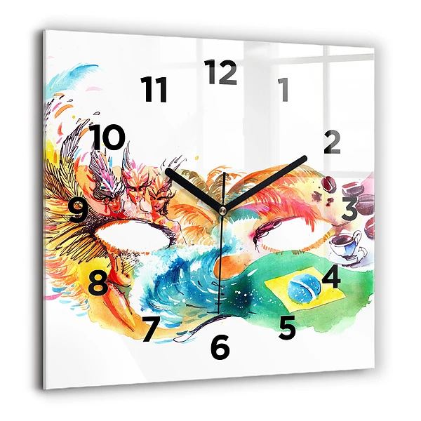 Szögletes üvegóra 60x60 Kultúra - Brazília zászlaja