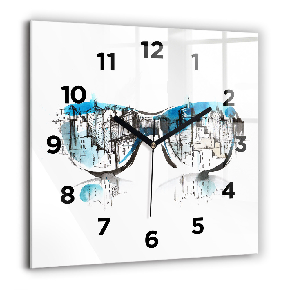 Szögletes üvegóra 60x60 A város szemüvegben