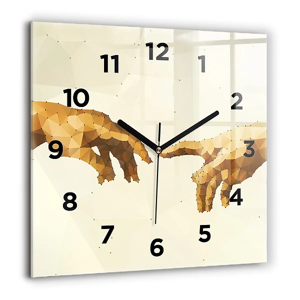 Szögletes fali üvegóra 60x60 Ádám megteremtése
