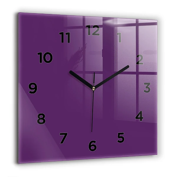 Szögletes fali üvegóra 60x60 Színes lila