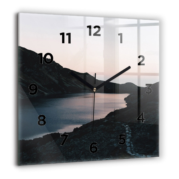 Szögletes fali üvegóra 60x60 Tó és hegyek