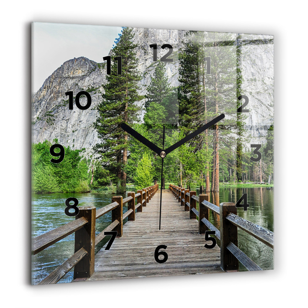 Szögletes fali üvegóra 60x60 Yosemite fahíd