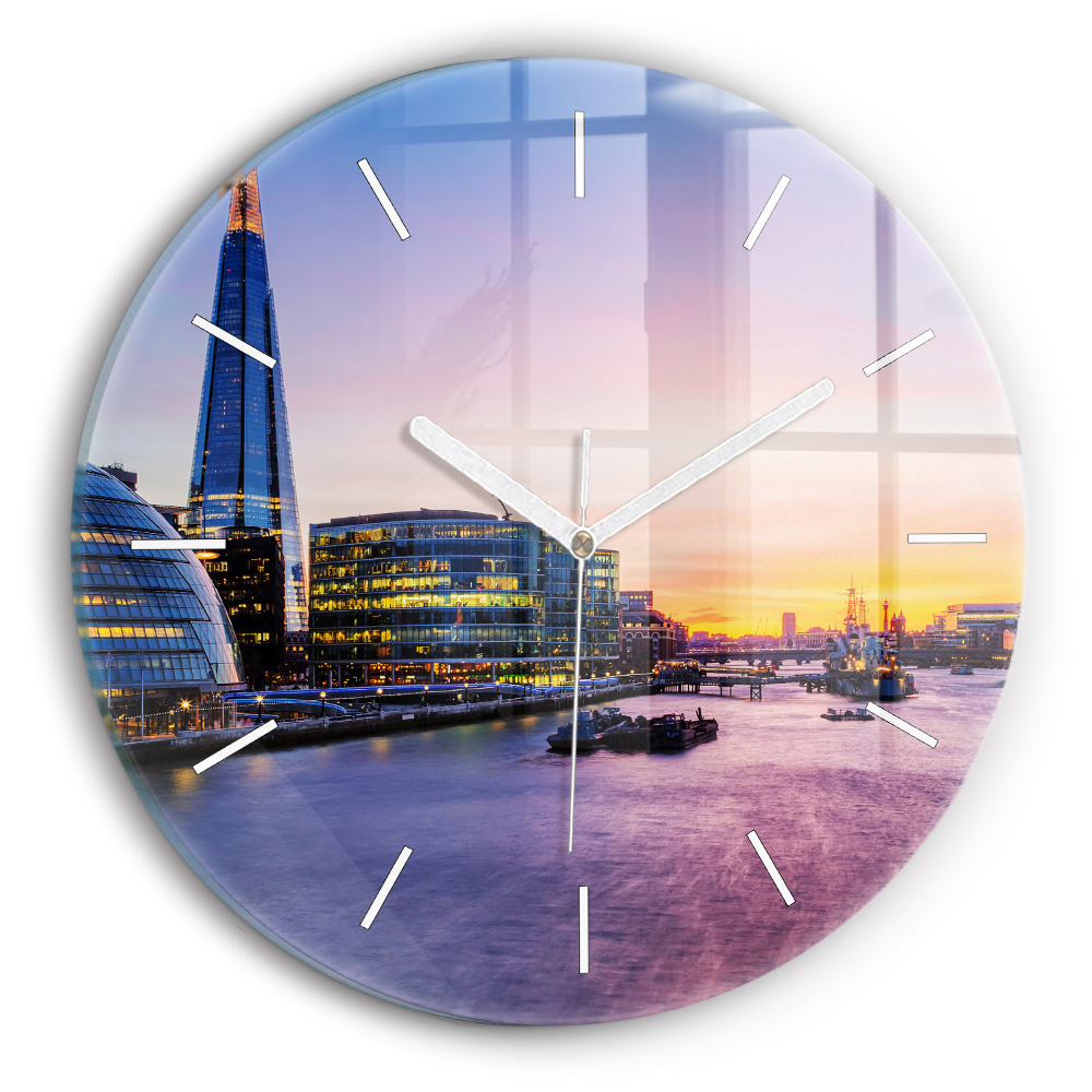 Egyedi üvegóra kerek 30 cm London látképe