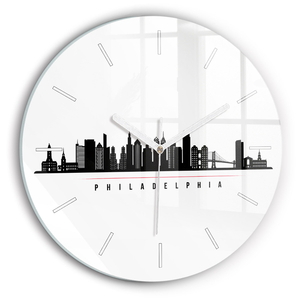 Kerek üvegóra 30 cm Illusztráció Philadelphia