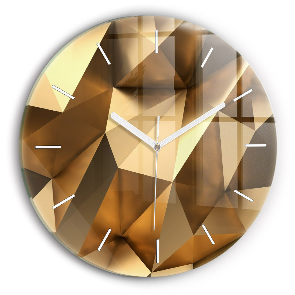 Egyedi üvegóra kerek 30 cm Geometrikus textúra