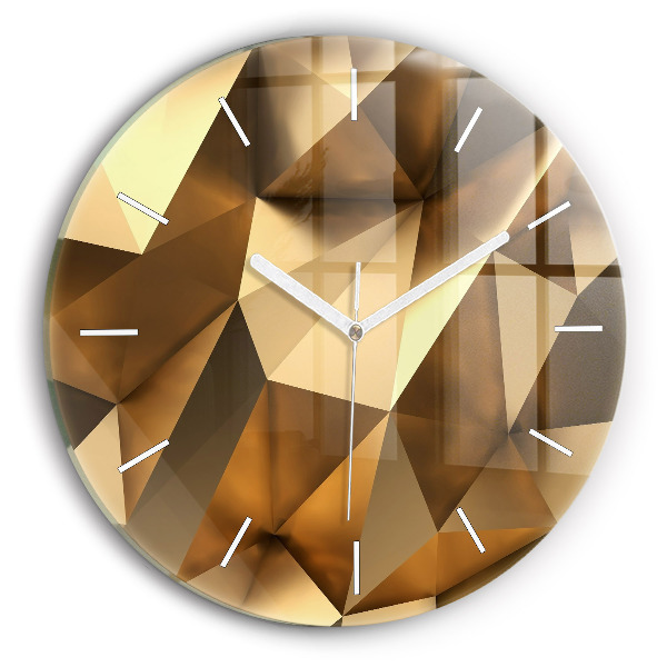 Egyedi üvegóra kerek 30 cm Geometrikus textúra