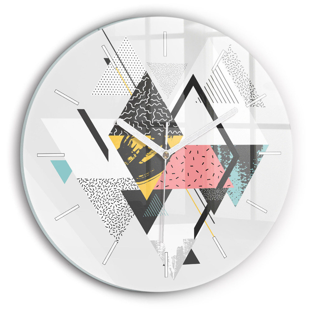 Kerek falióra 30 cm Geometrikus minta