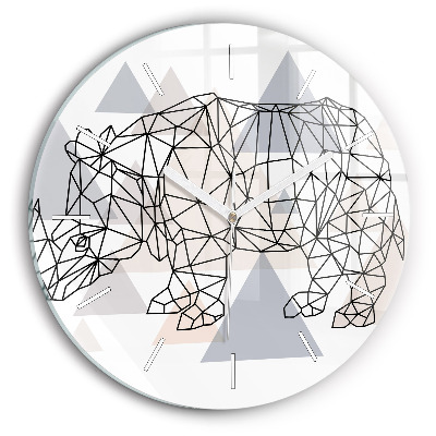 Fali üvegóra kerek 30 cm Geometrikus minta