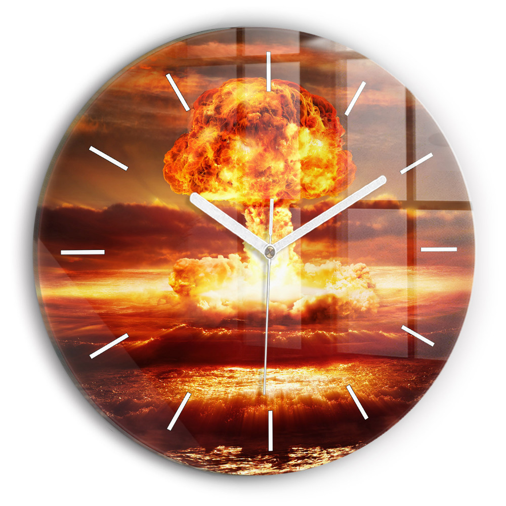 Kerek falióra 30 cm Atombomba robbanás