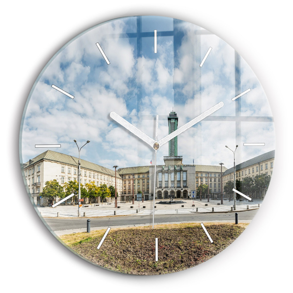 Kerek falióra 30 cm Ostrava panorámája
