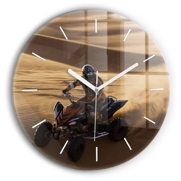 Kerek falióra 30 cm Quad a sivatagban
