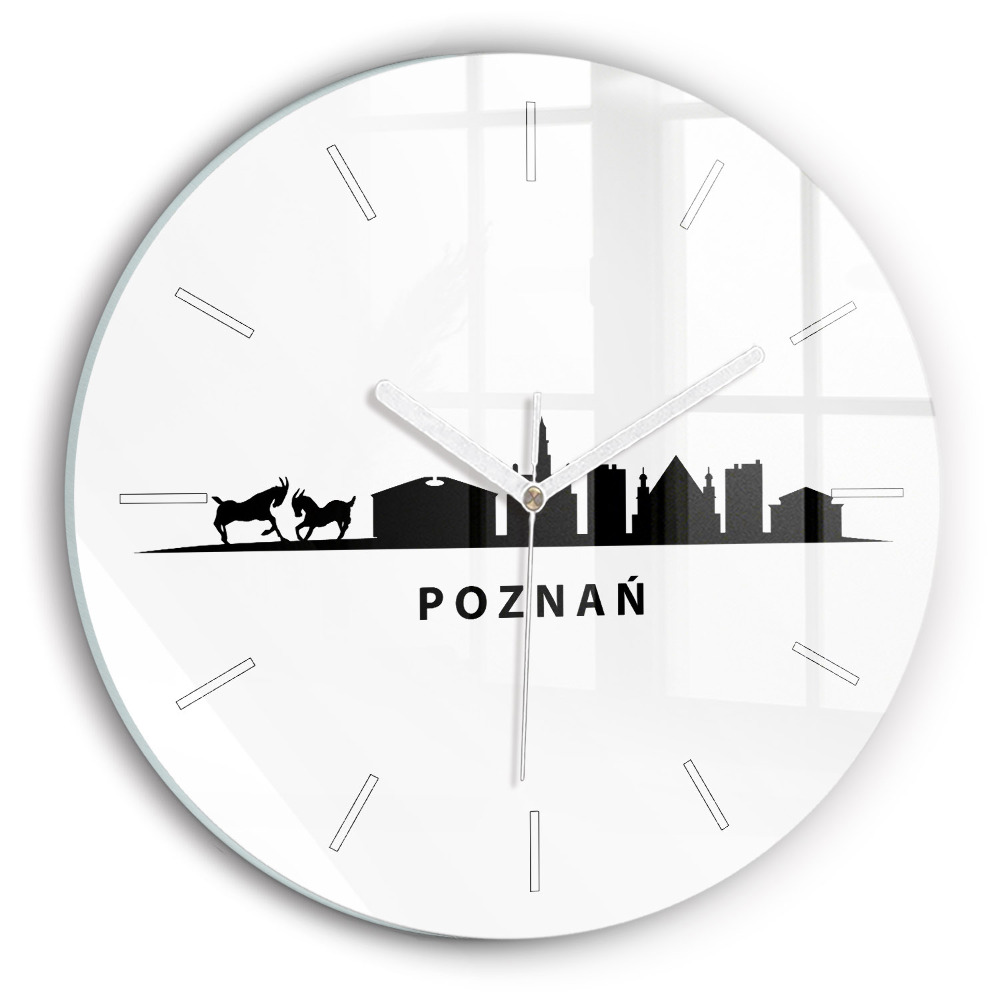 Fali üvegóra kerek 30 cm Poznani égbolt grafikája