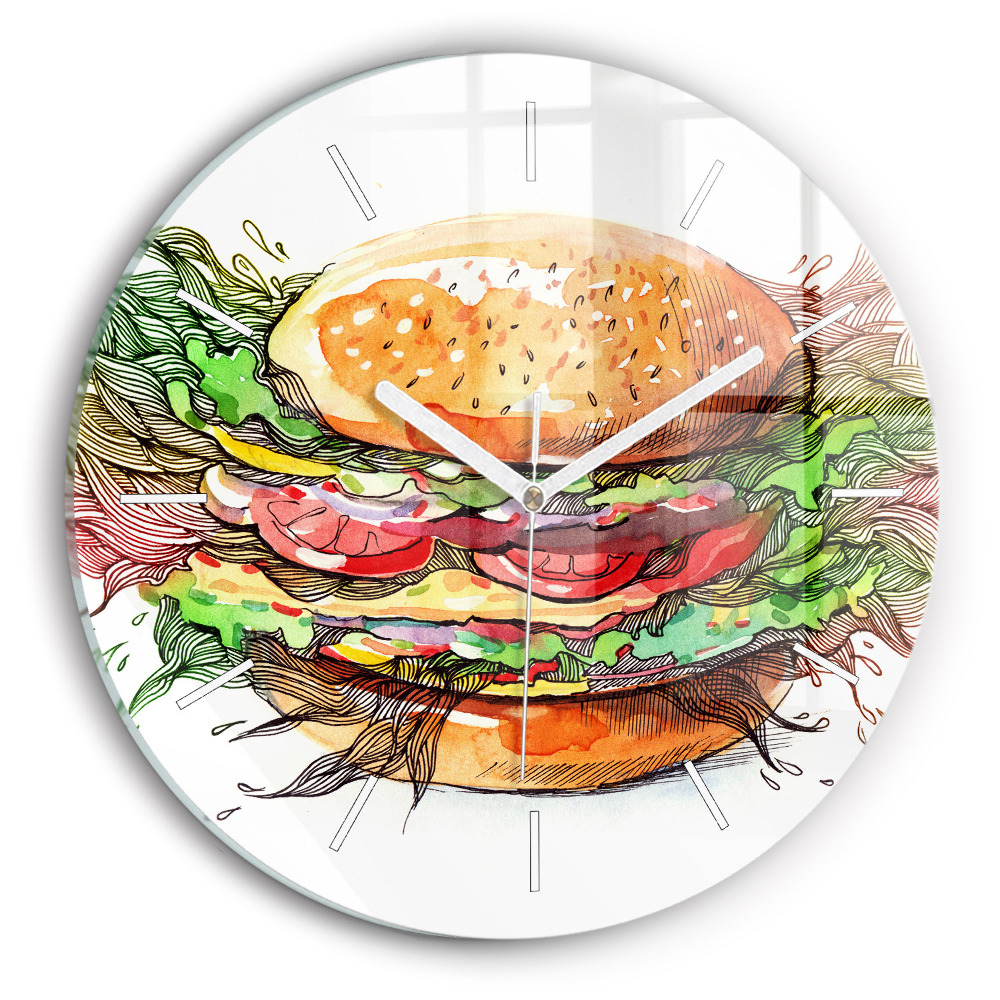 Kerek üvegóra 30 cm XXL sajtburger