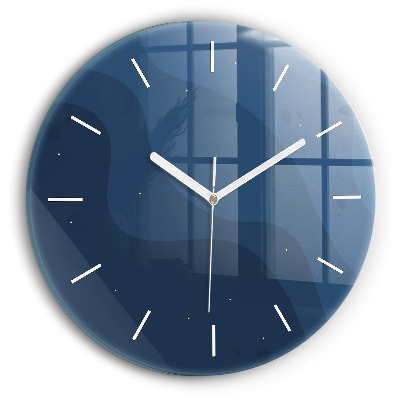 Kerek fali üvegóra 30 cm Kék hullámok