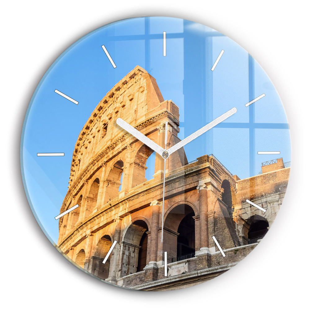 Egyedi üvegóra kerek 30 cm Colosseum Rómában