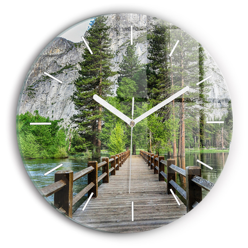 Fali üvegóra kerek 30 cm Yosemite fahíd