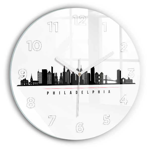 Kerek üvegóra 30 cm Illusztráció Philadelphia
