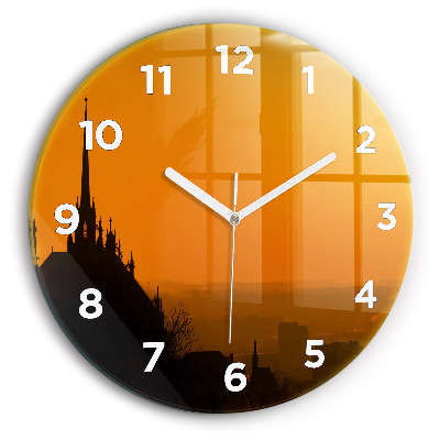 Kerek falióra 30 cm A brünni székesegyház látképe