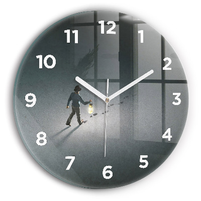 Kerek falióra 30 cm Vándor a sötétben