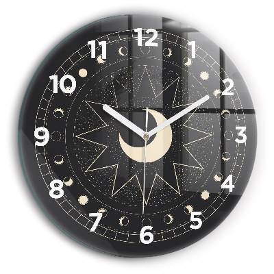 Kerek fali üvegóra 30 cm A hold fázisai