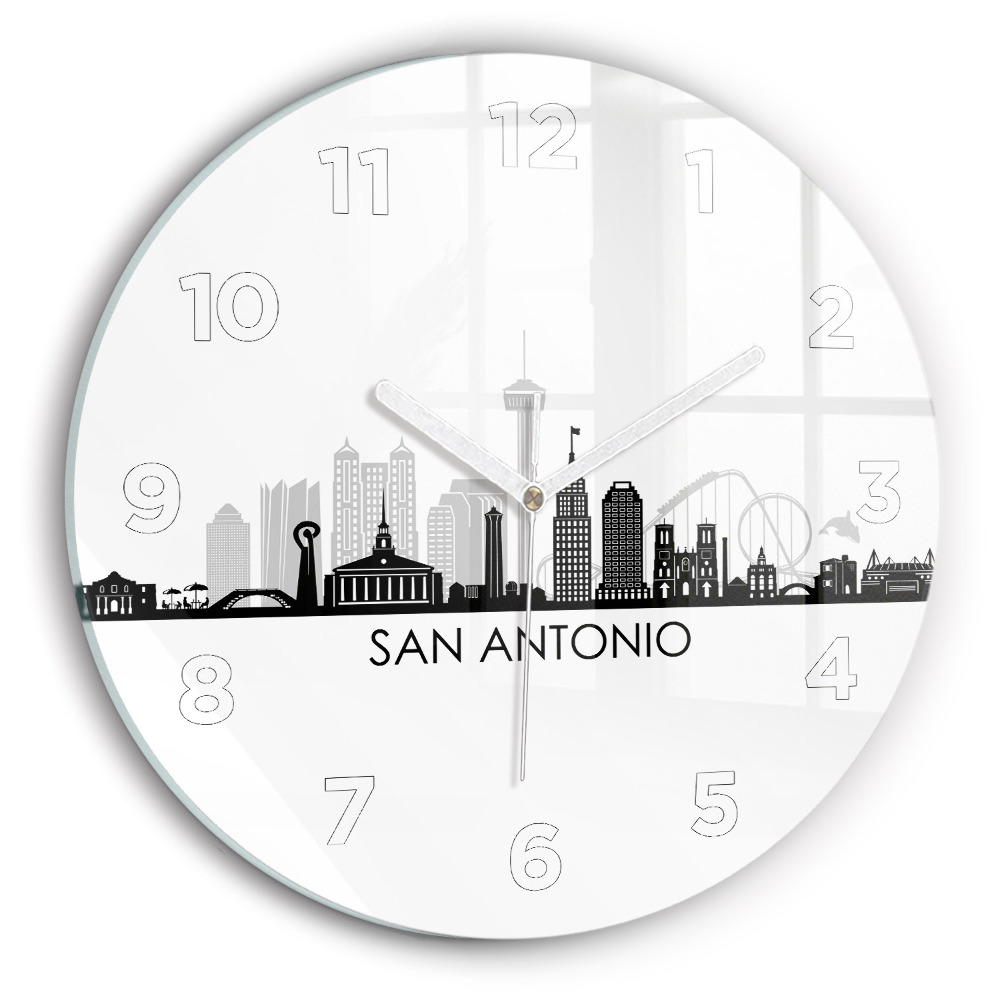 Kerek üvegóra 30 cm San Antonio városa Texas államban