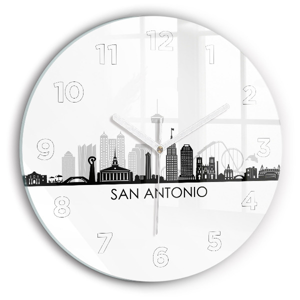 Kerek üvegóra 30 cm San Antonio városa Texas államban