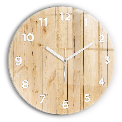 Kerek fali üvegóra 30 cm Fadeszkák