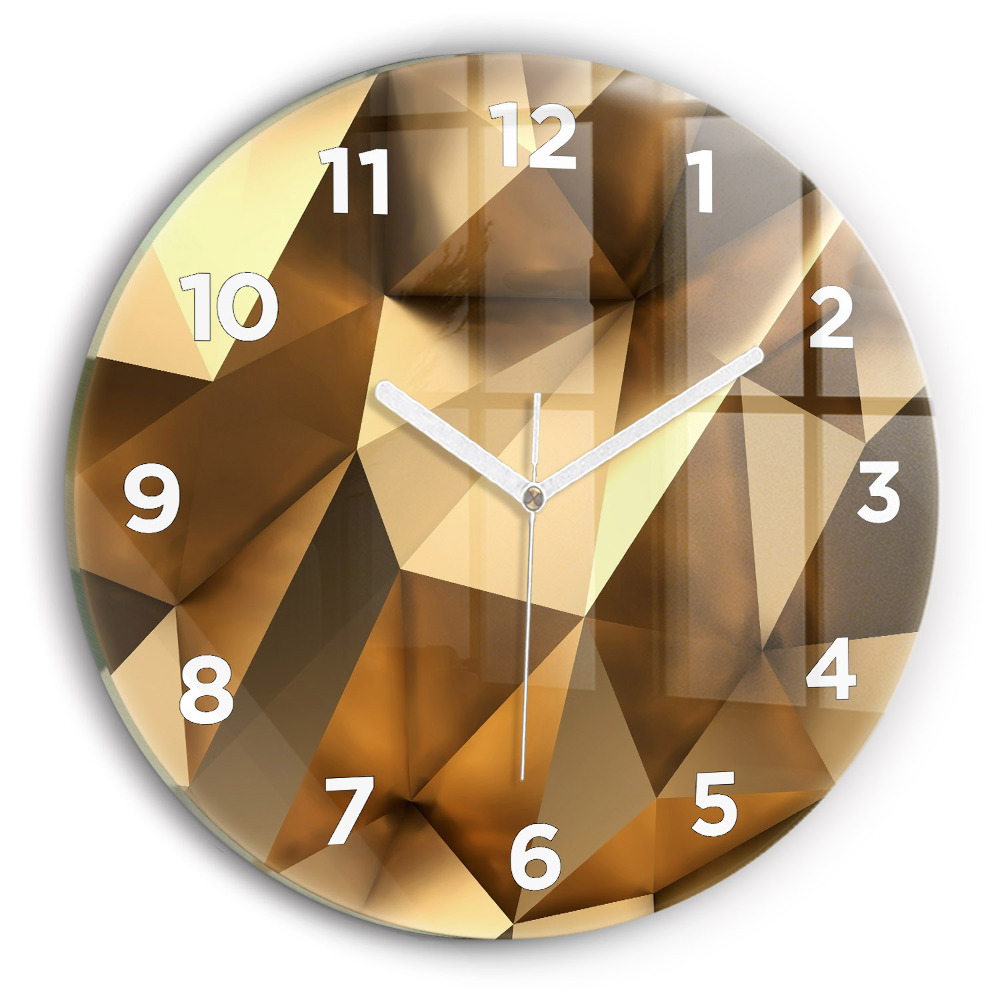 Egyedi üvegóra kerek 30 cm Geometrikus textúra