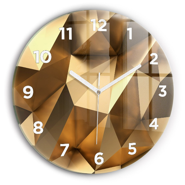 Egyedi üvegóra kerek 30 cm Geometrikus textúra