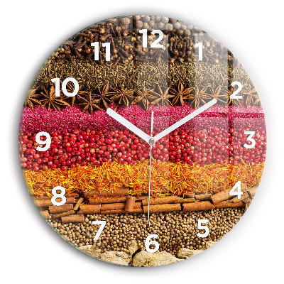Kerek falióra 30 cm Fűszerek sorai