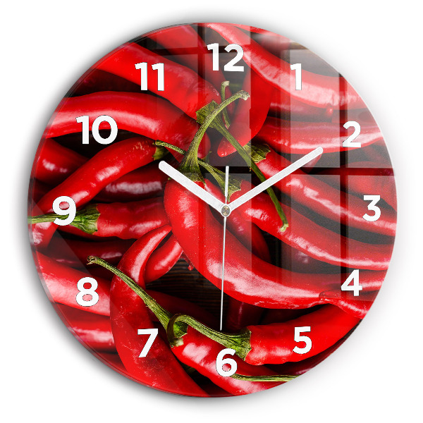 Kerek falióra 30 cm Csípős paprika