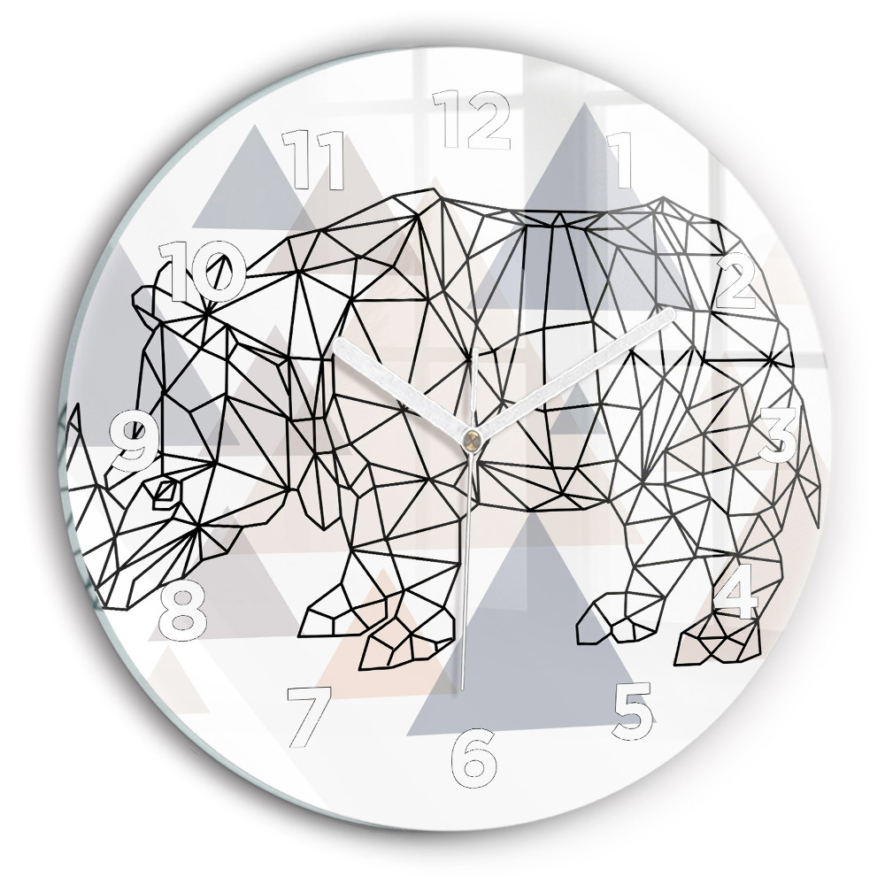 Fali üvegóra kerek 30 cm Geometrikus minta