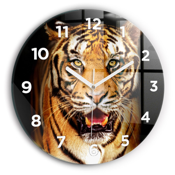 Fali üvegóra kerek 30 cm Tigris - vadszem