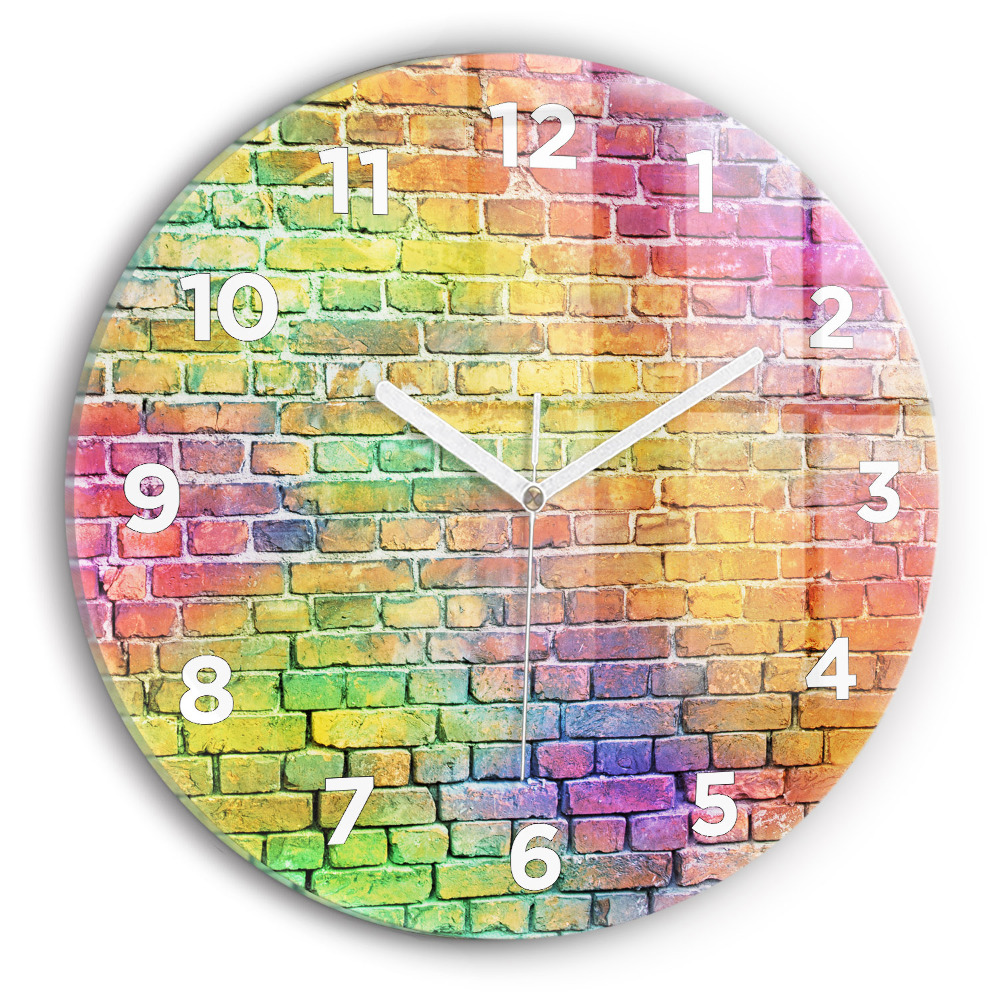 Kerek fali üvegóra 30 cm Festett fal