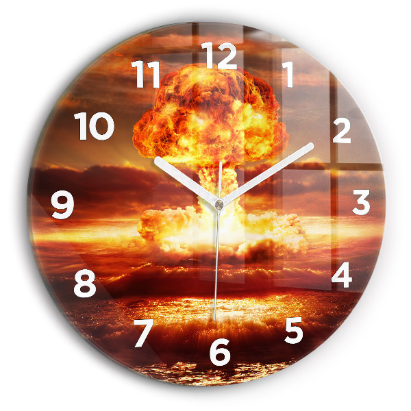 Kerek falióra 30 cm Atombomba robbanás