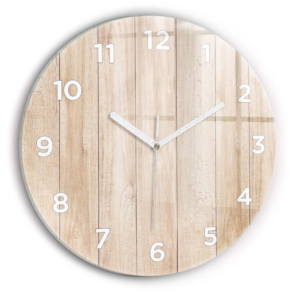 Egyedi üvegóra kerek 30 cm Fa textúra