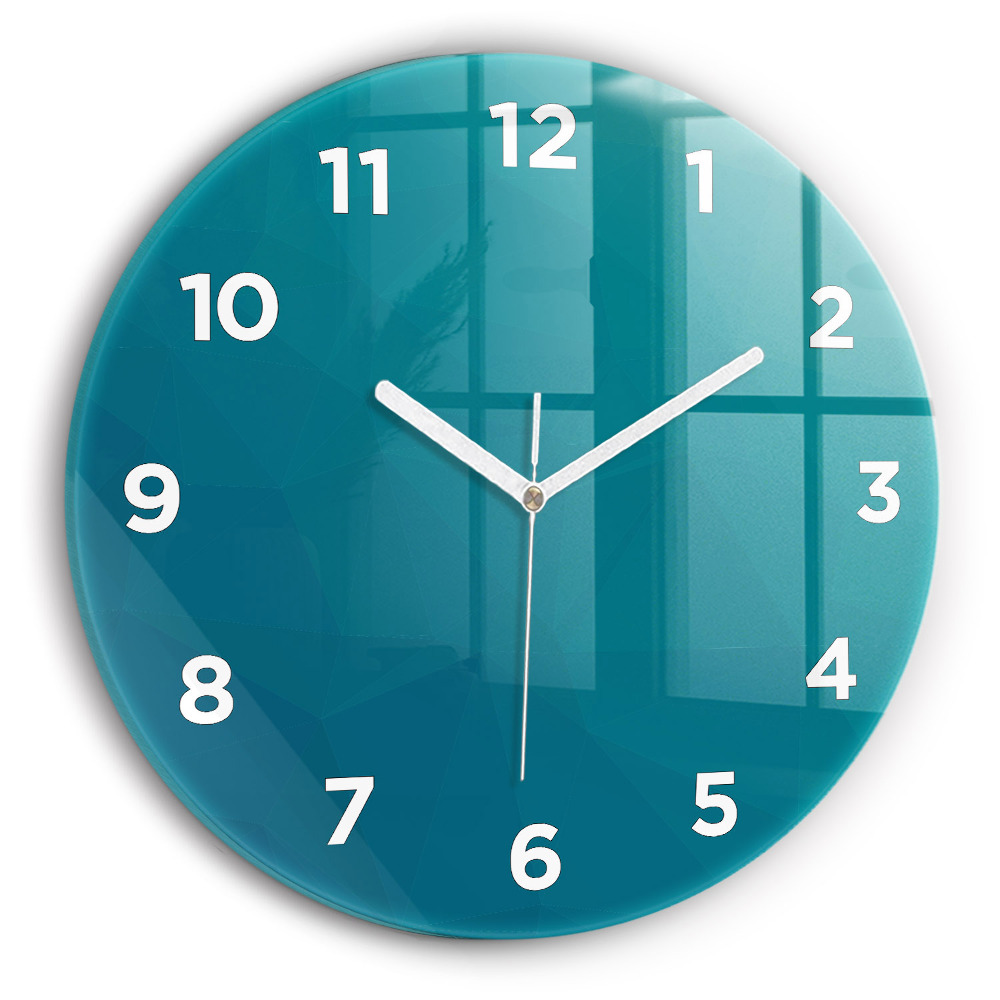 Kerek fali üvegóra 30 cm Tengeri absztrakció