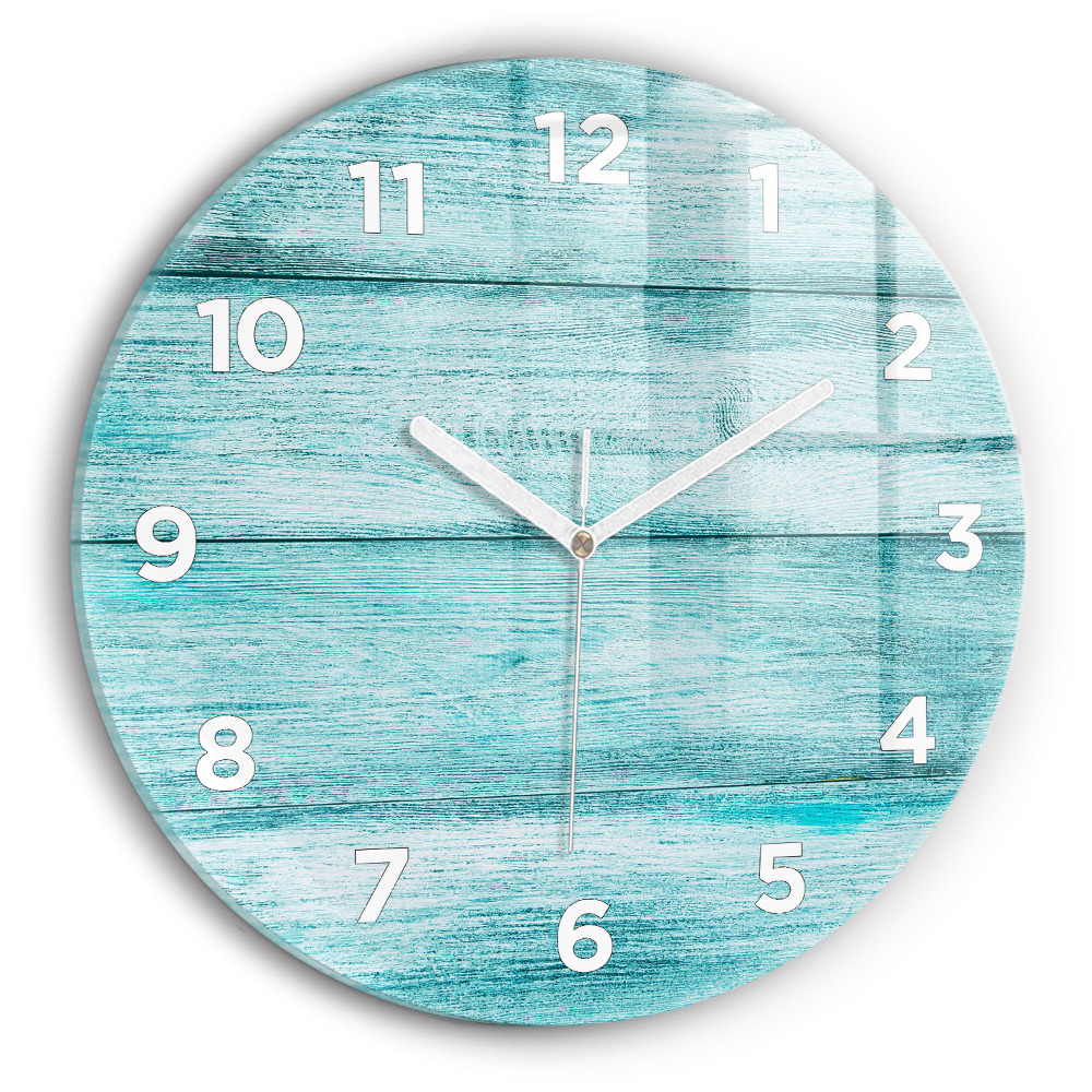 Kerek falióra 30 cm Kék régi fa